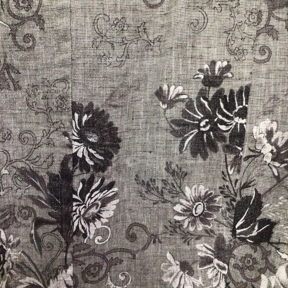 𝅺CROPPED blazer Conrad C linen jacket embroidered floral short sleeves metallic - Picture 7 of 11